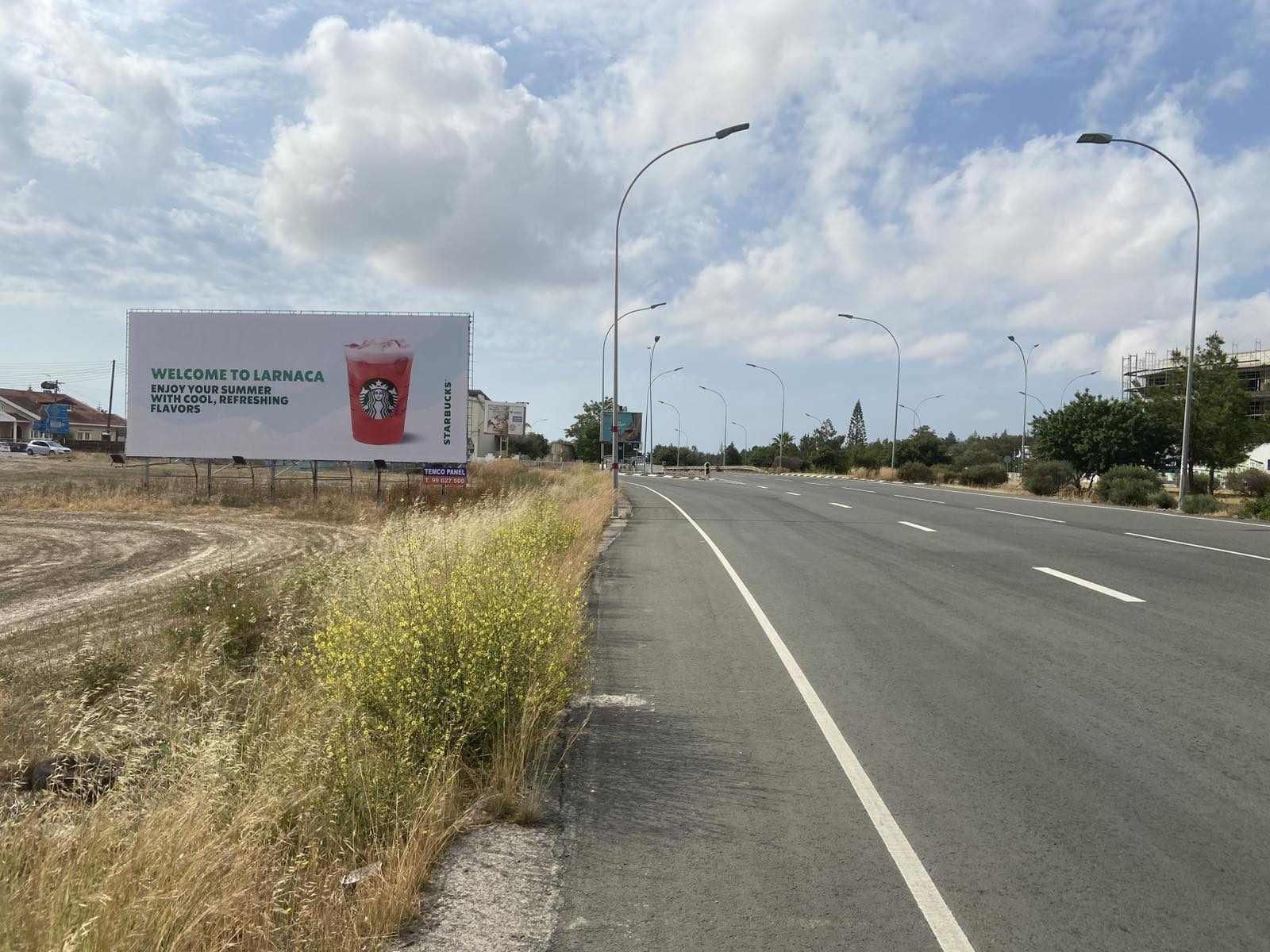 TEMCO billboard — Larnaca approach